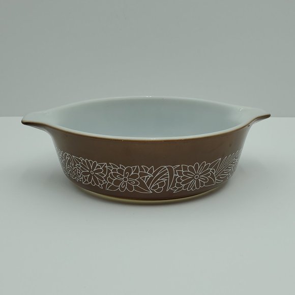 Pyrex 471-B 500 ml Woodland Brown Round Casserole Dish - Picture 3 of 8
